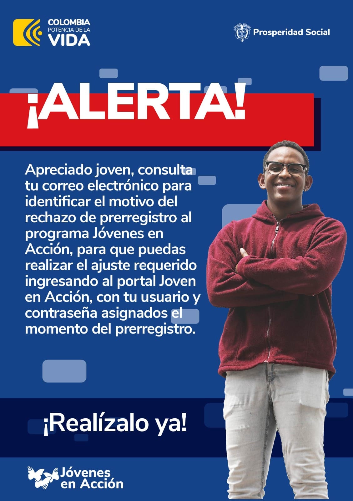 Finalización del proceso de inscripción Jóvenes en Acción 1